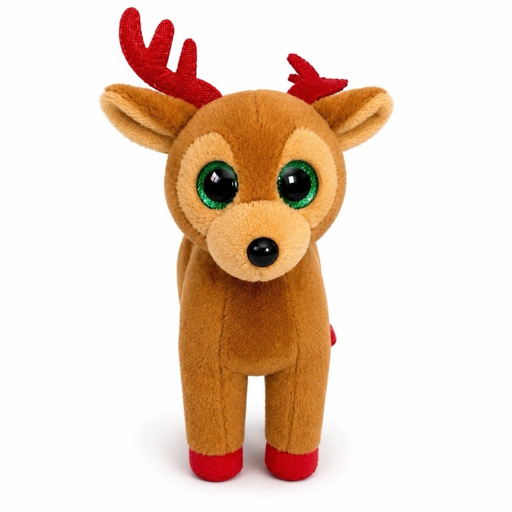 Ty Tinsel Reindeer Plush 7" Brown Stuffed Animal Christmas Holiday Toy 2017